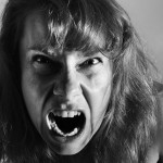 Furious wife