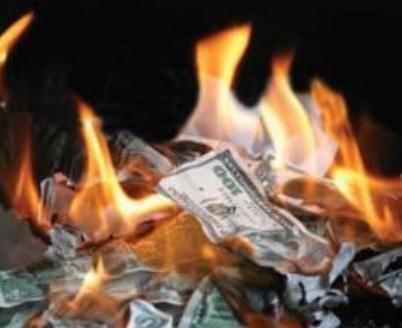 Photo by <a target="_blank" href="http://www.flickr.com/photos/purpleslog/3134323442/">Purple Slog</a> Burning money