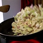Cabbage sautéed in bacon fat